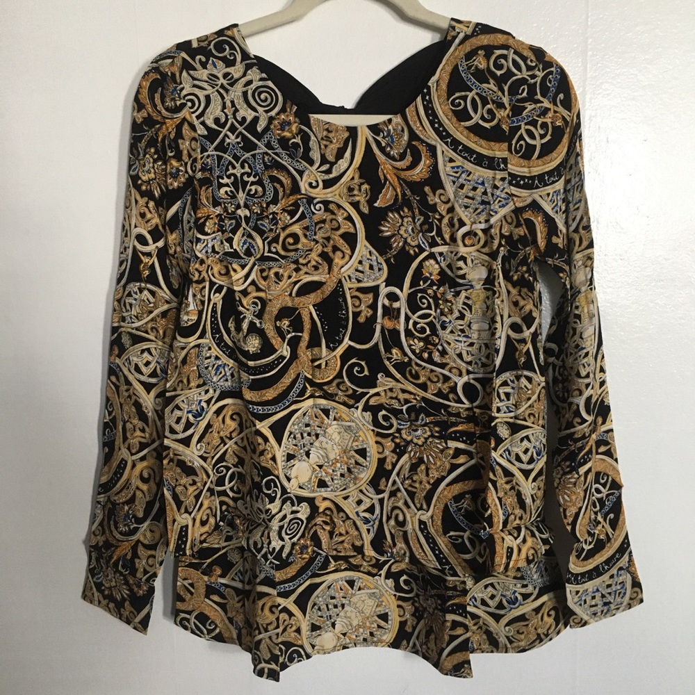 H&M MAMA nursing blouse maternity baroque print XS